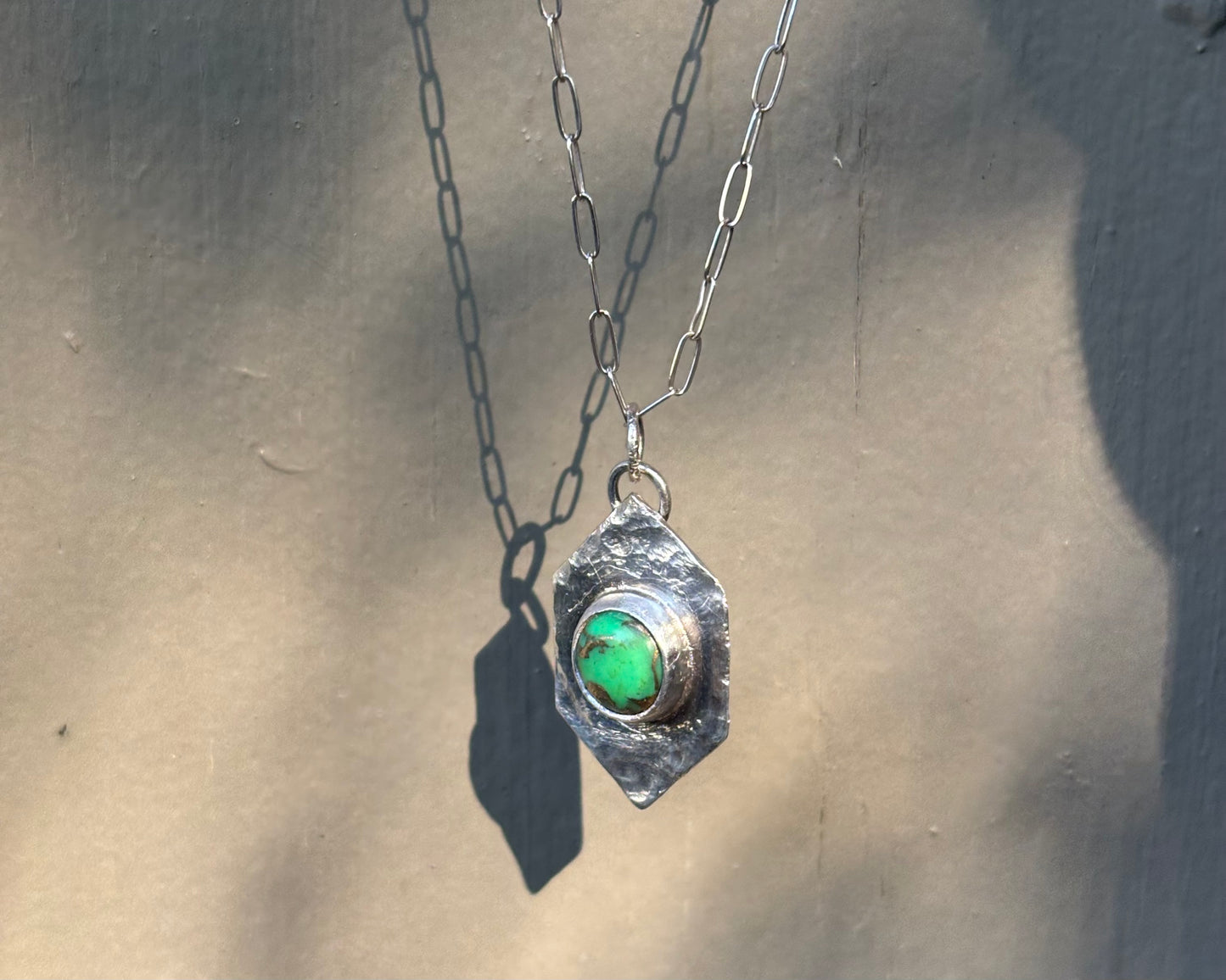 Green-Copper Turquoise Necklace