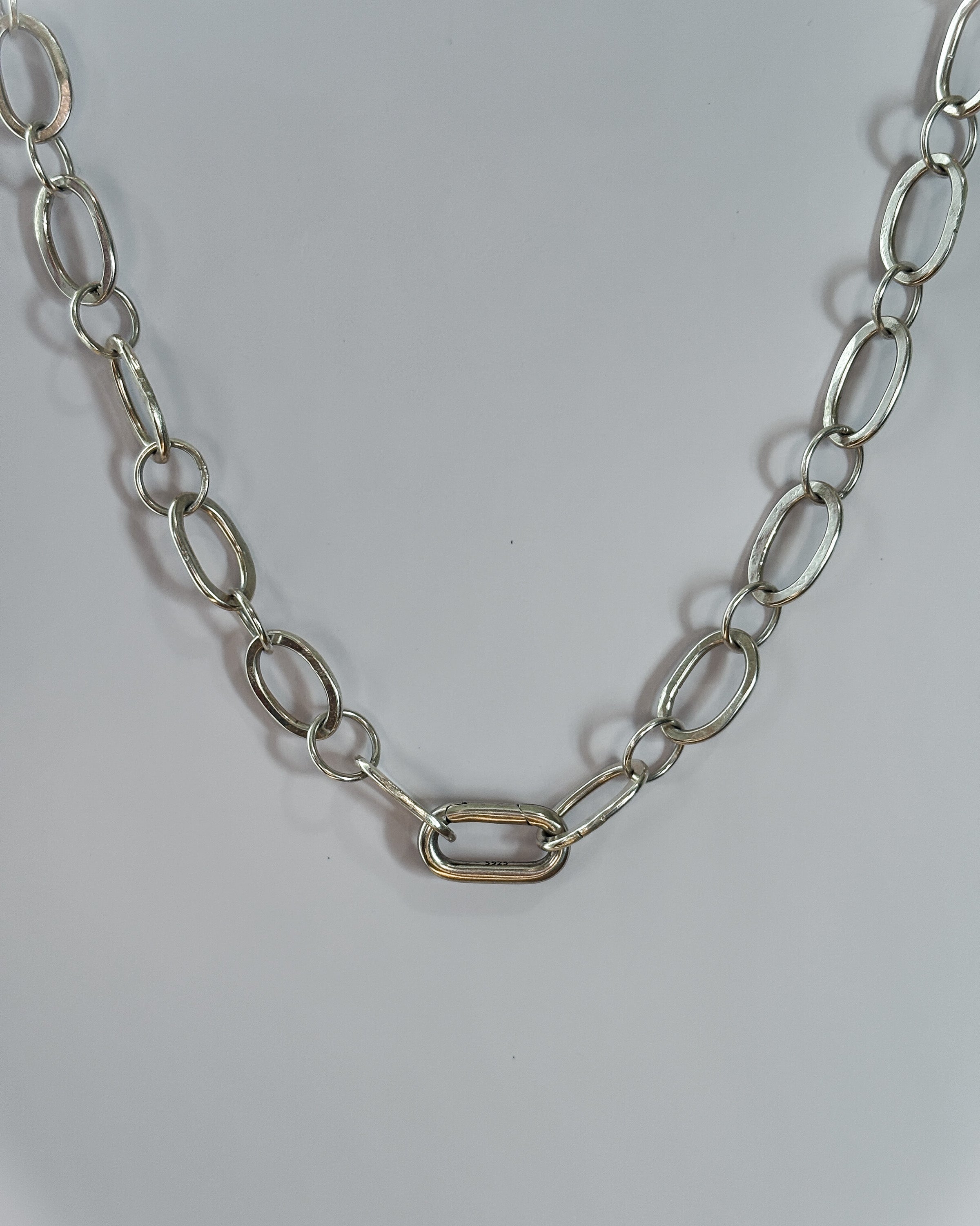 Sterling Silver Chain Necklace with Push Clasp | 16.5”