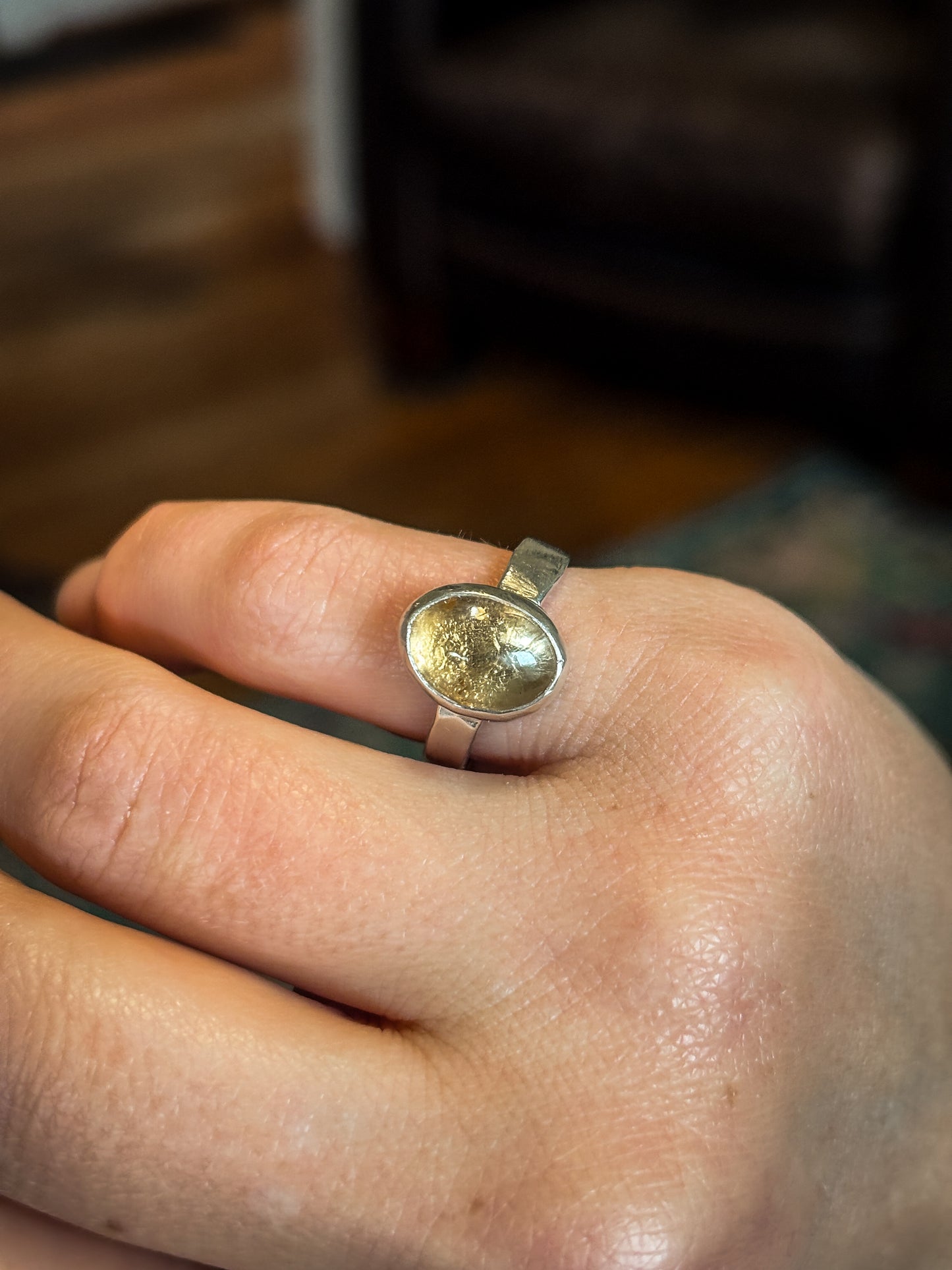 Small Citrine Ring