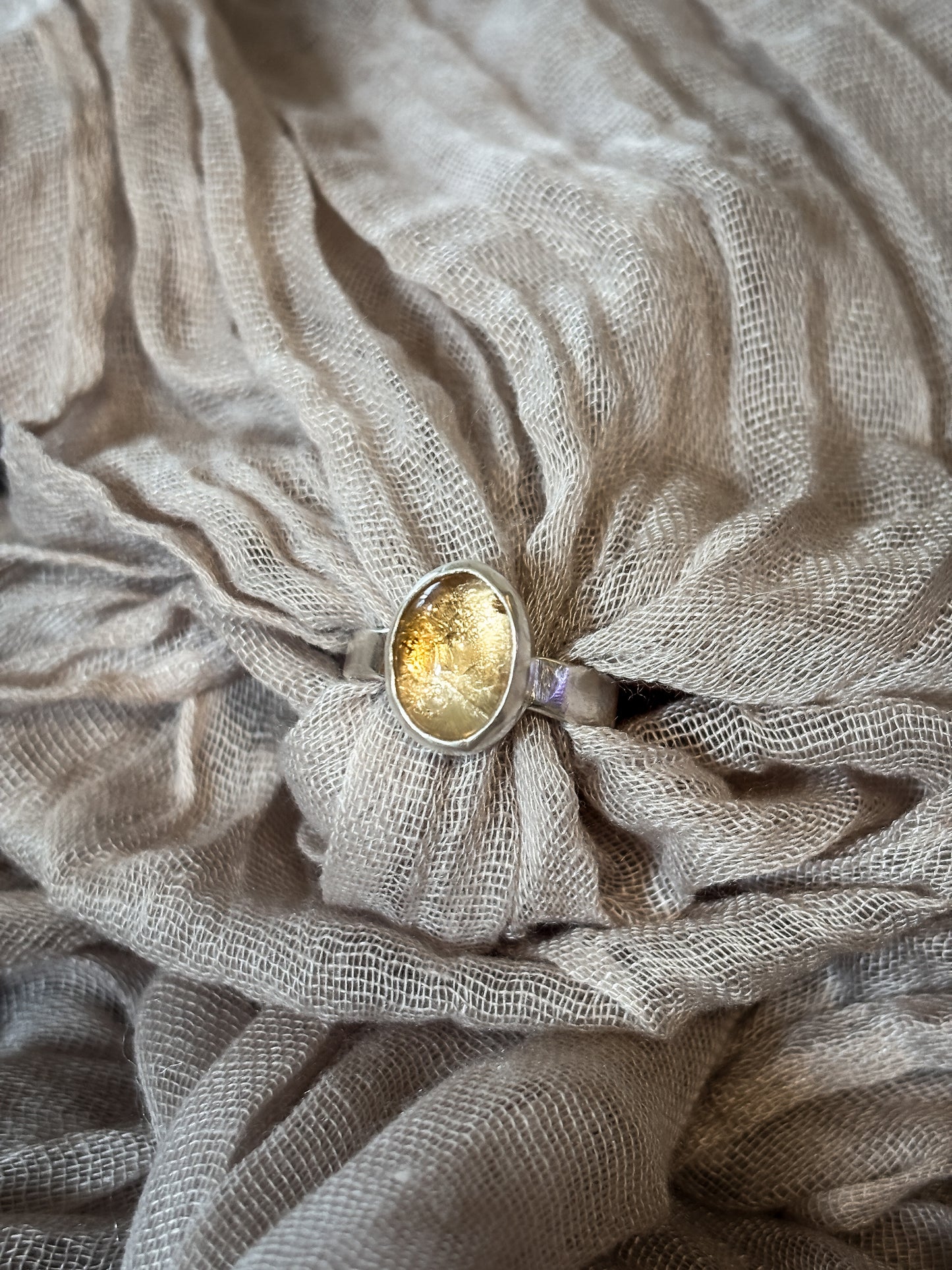 Small Citrine Ring