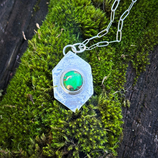 Green-Copper Turquoise Necklace