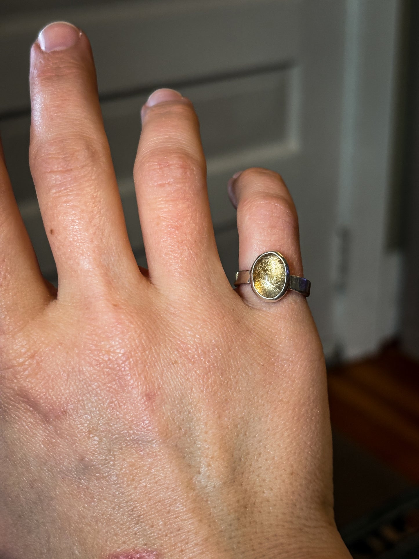 Small Citrine Ring