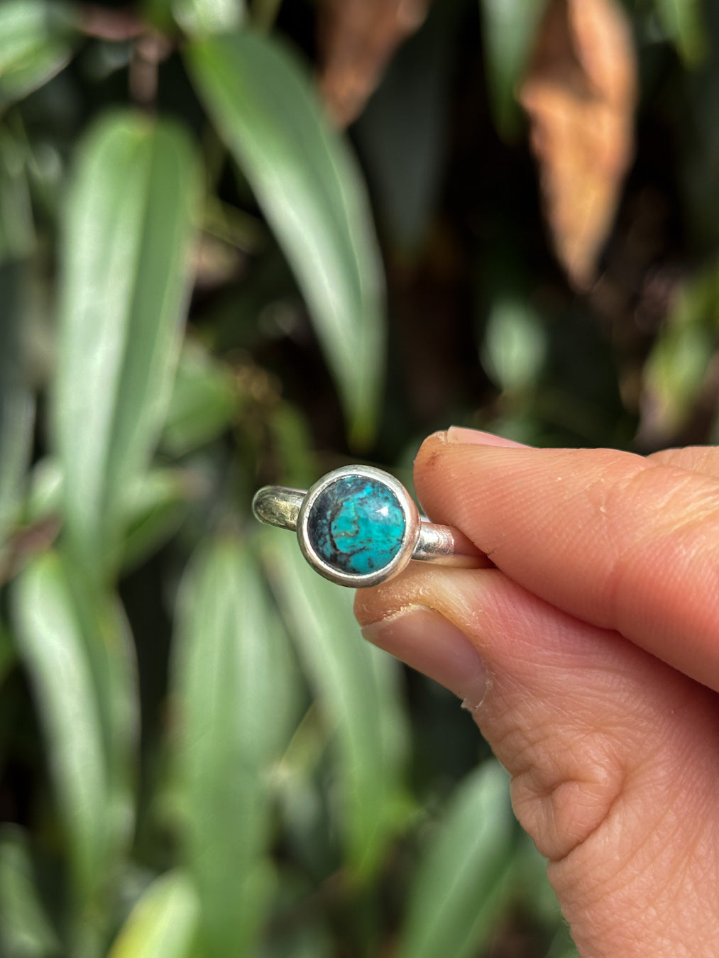 Turquoise Stacker Ring in Sterling Silver