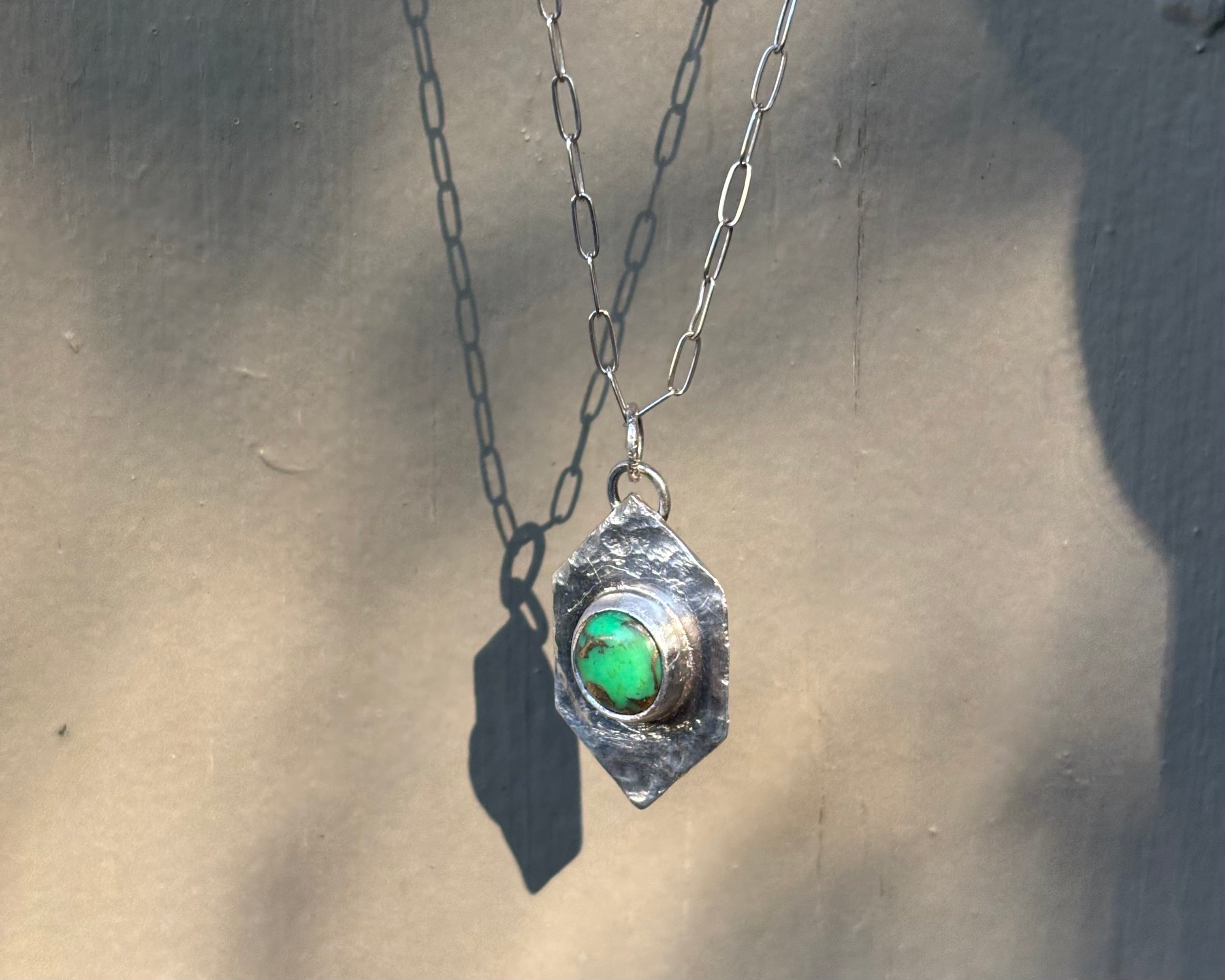 Green-Copper Turquoise Necklace