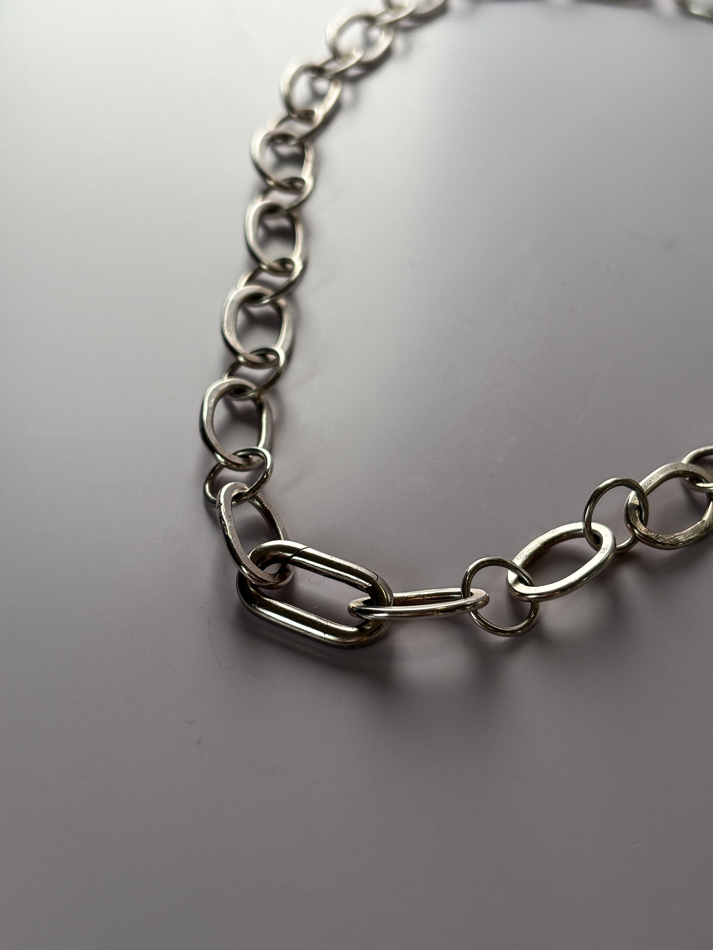 Sterling Silver Chain Necklace with Push Clasp | 16.5”