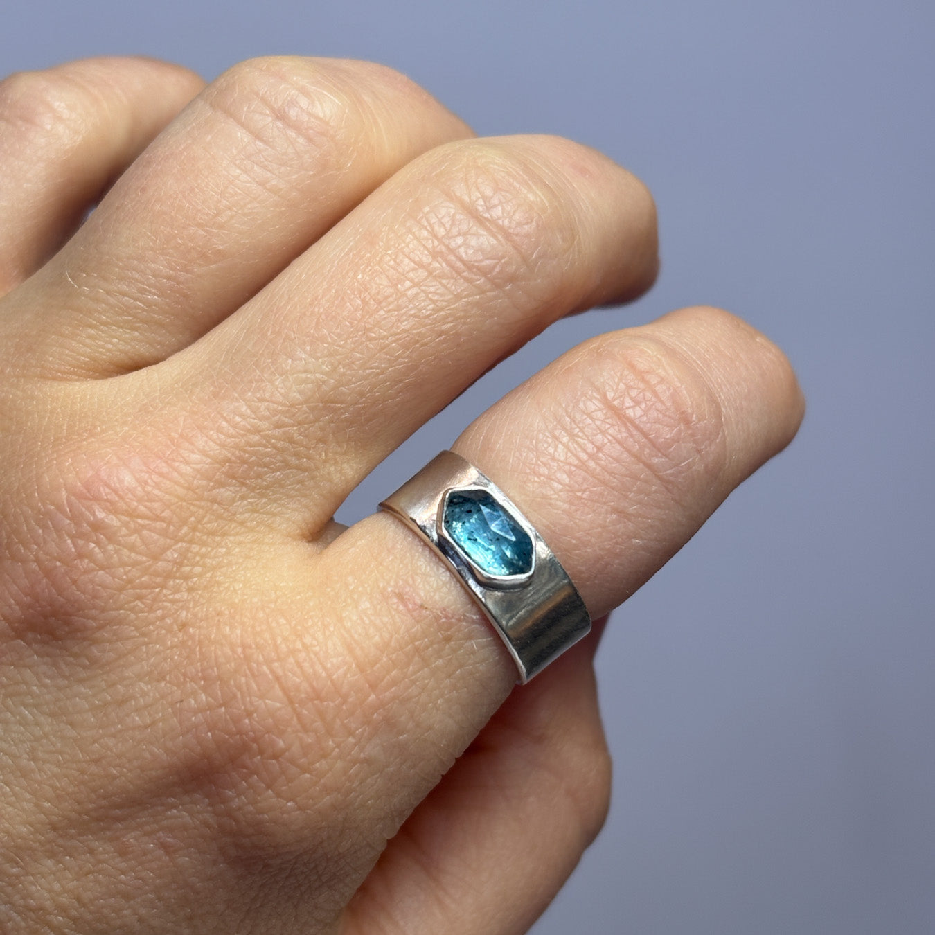 Blue Kyanite Sterling Silver Ring