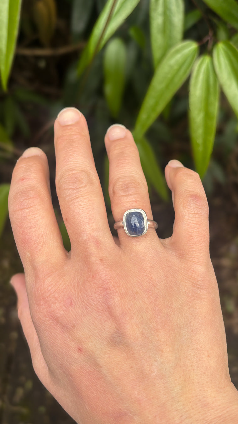 Sapphire Ring in Sterling Silver – Made to Order