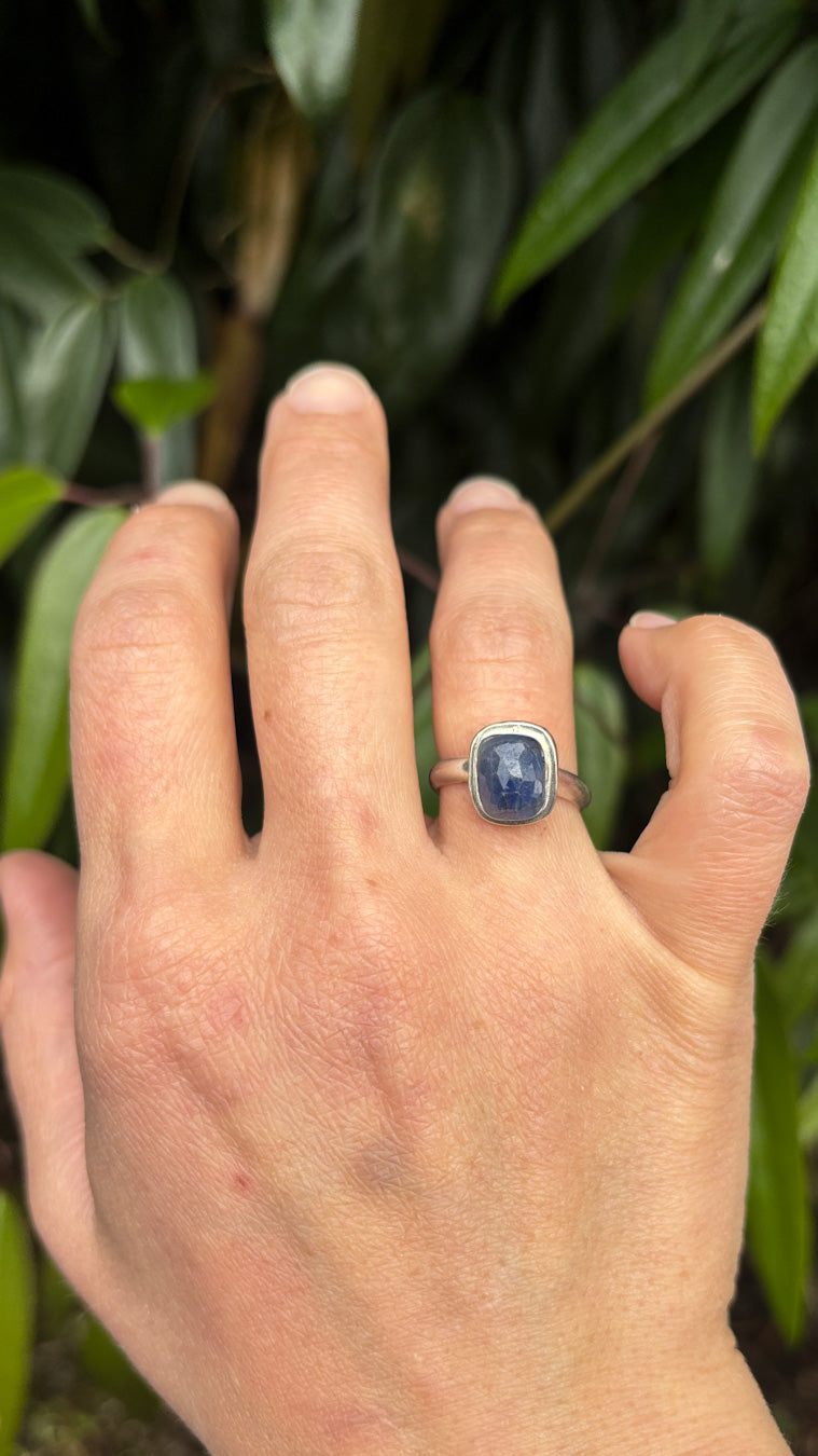 Sapphire Ring in Sterling Silver – Made to Order