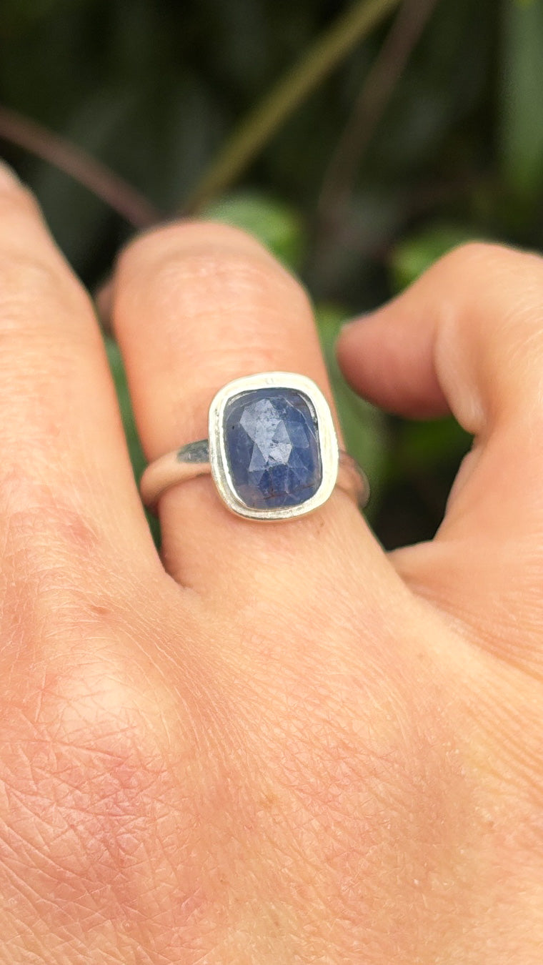 Sapphire Ring in Sterling Silver – Made to Order