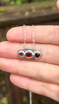 Garnet Necklace in Sterling Silver