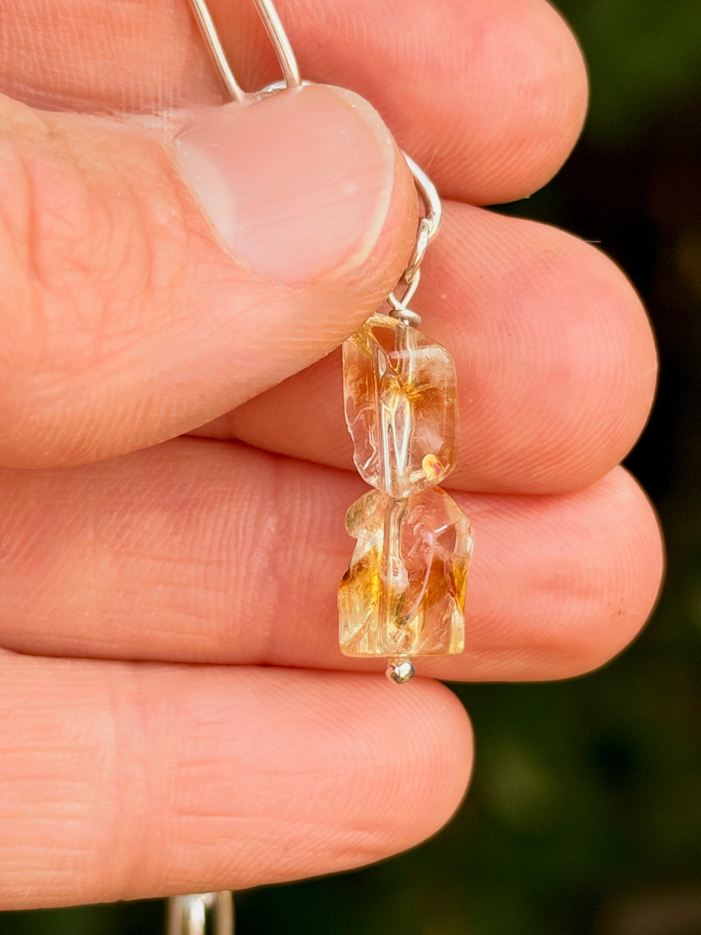Citrine Lariat Chain Necklace
