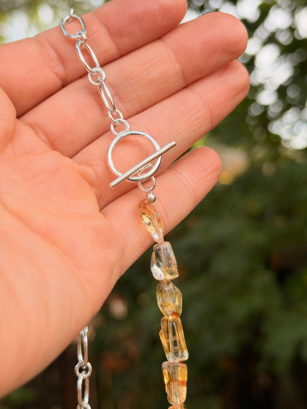 Citrine & Sterling Silver Necklace