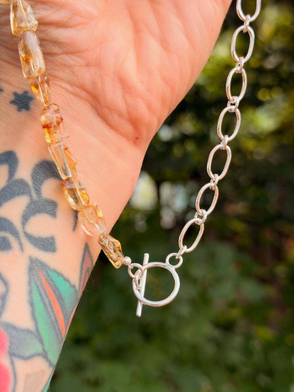 Citrine & Sterling Silver Necklace